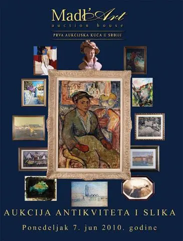 Naslovna stranica kataloga za 20. aukciju antikviteta i slika