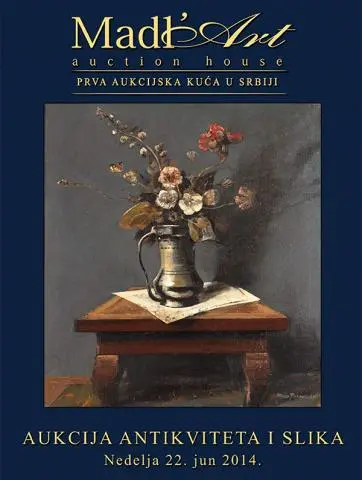 Naslovna stranica kataloga za 35. aukciju antikviteta i slika