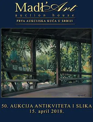 Naslovna stranica kataloga za 50. aukciju antikviteta i slika